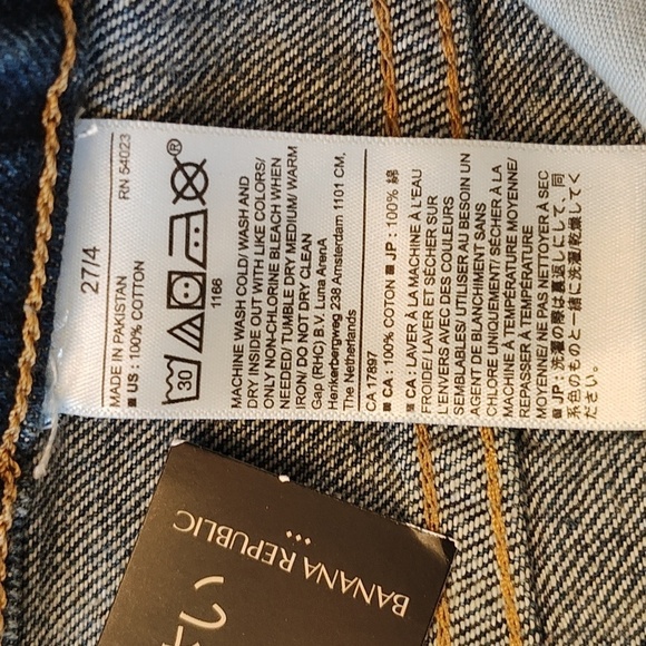 New BR Curvy Straight Jeans Size 27/4 - Picture 5 of 10